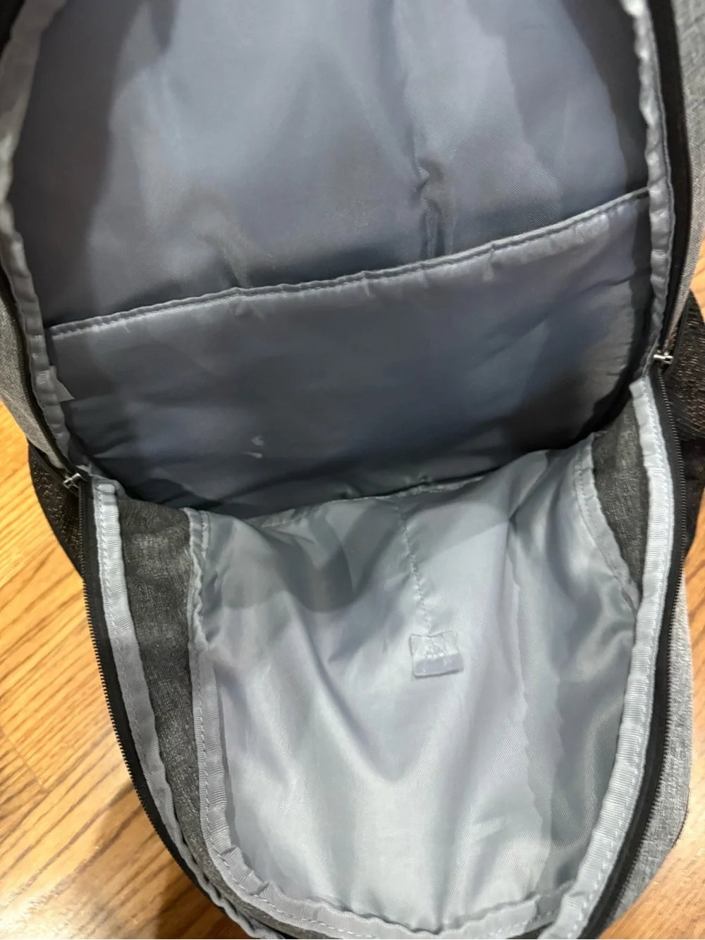 Under Armour Hustle Storm Backpack Gray Black Water-Resistant